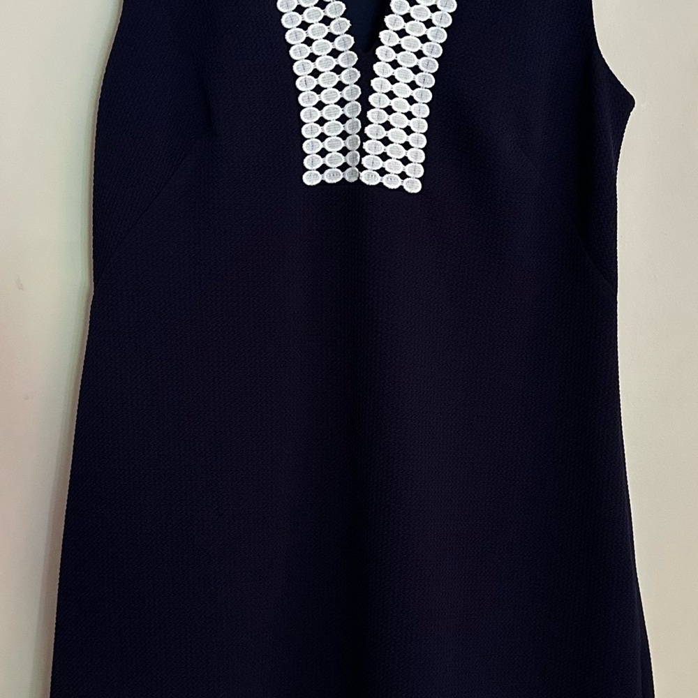 Vince Camuto Navy Dress with White Details